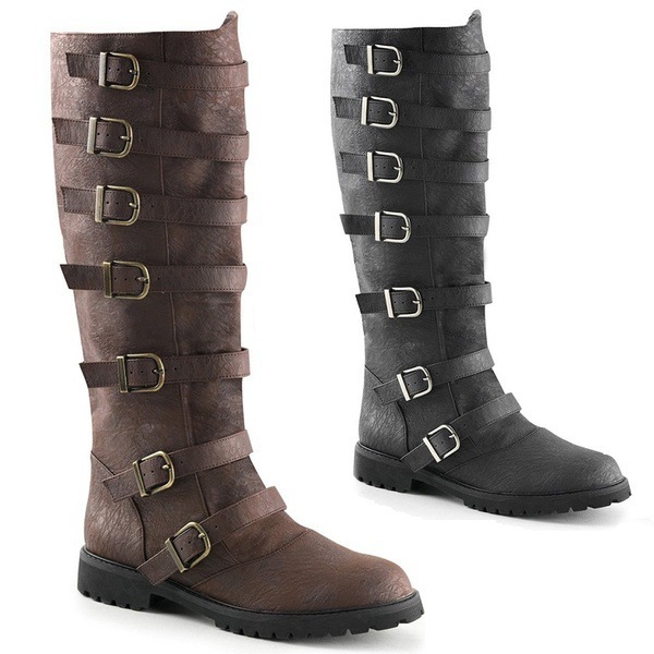 Womens Boots | Real Leather Multi Buckle Biker Boots Boots Boots