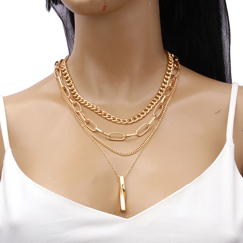 Womens Jewelry | 3 Layered Chain Necklace Accessories Jewelry