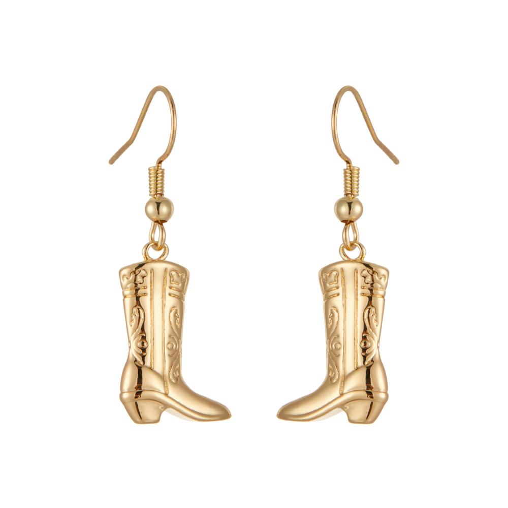 Womens Jewelry | Heart Cowboy Boot Drop Earrings Accessories Jewelry