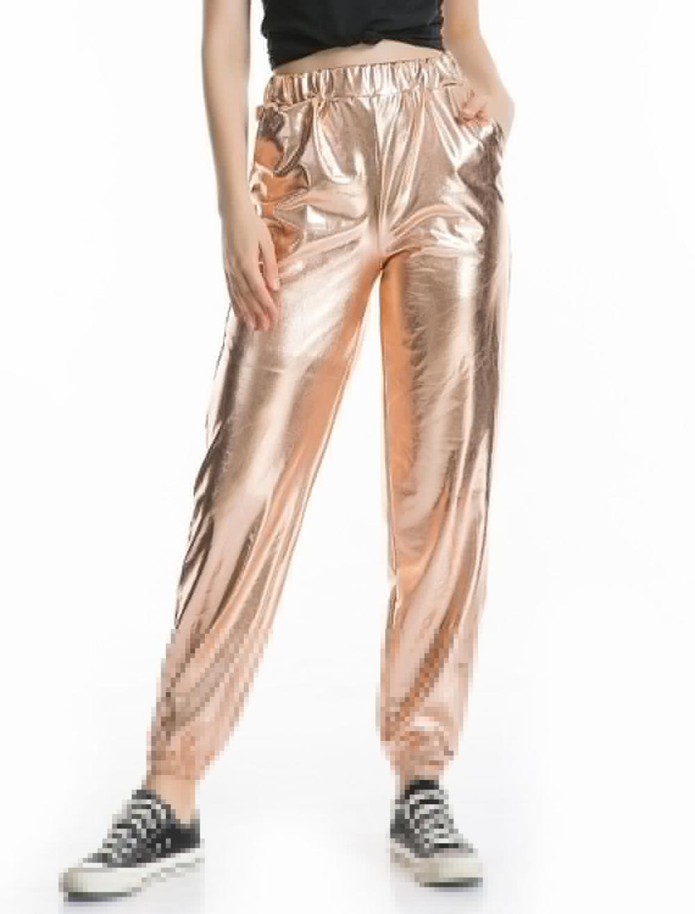 Womens Pants & Jeans | Metallic Star Bum Faux Leather Pants Clothing Pants & Jeans