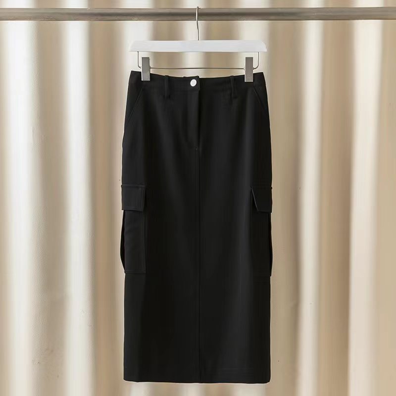 Womens Skirts | Twill Cargo Pocket Low Rise Maxi Skirt Clothing Skirts