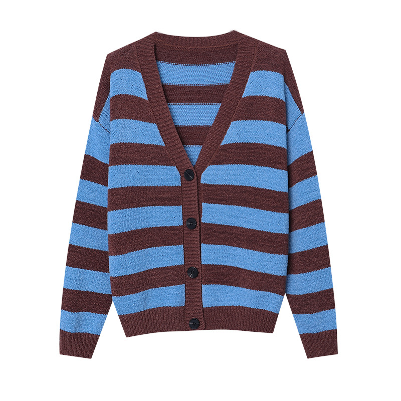 Womens Sweaters | Stripe Knit Cropped Cardigan Clothing Sweaters