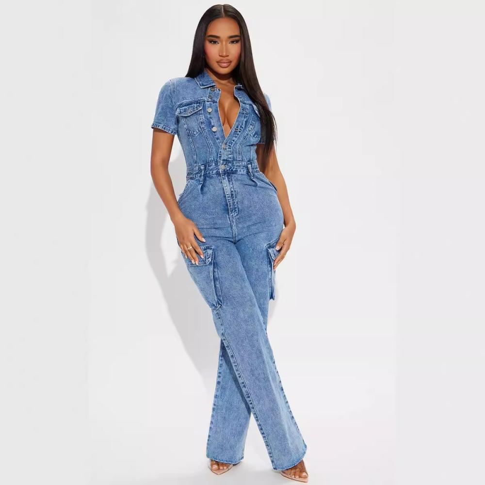 Womens Jumpsuits & Rompers | Petite Denim Jumpsuit Clothing Jumpsuits & Rompers